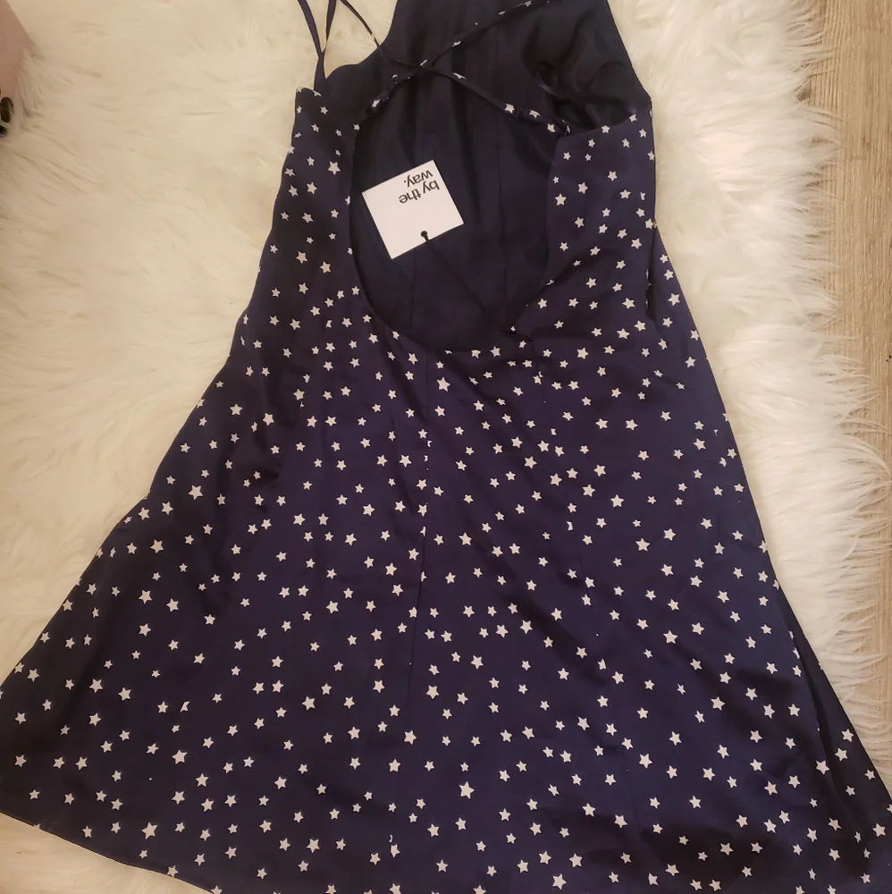 By the Way Stassia Halter Dress in Navy Star - Picture 8 of 10